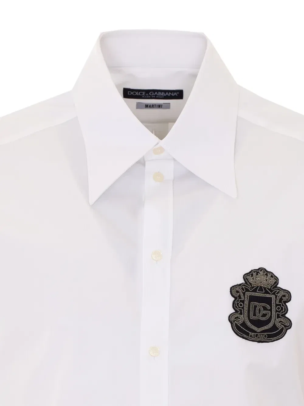 Хлопковая рубашка Мартини DOLCE & GABBANA, белый — фото 3