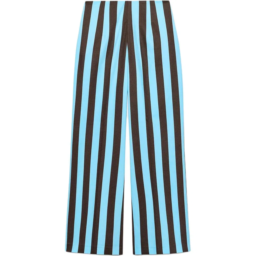 Женские брюки Casual с принтом Brown Stripes ZARA, Brown Stripes — фото 3