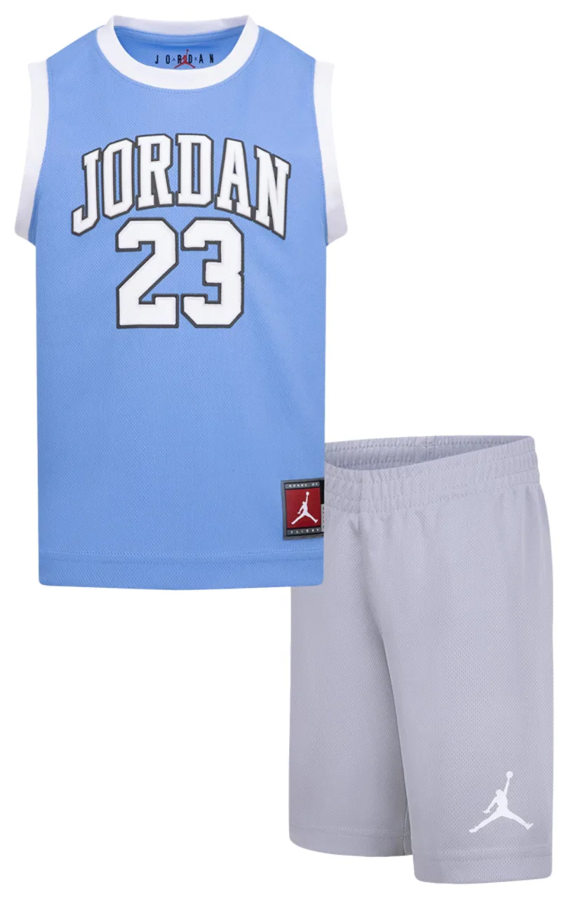 Детский комплект из майки и шорт 23 Jersey Jordan, цвет Carolina/Grey