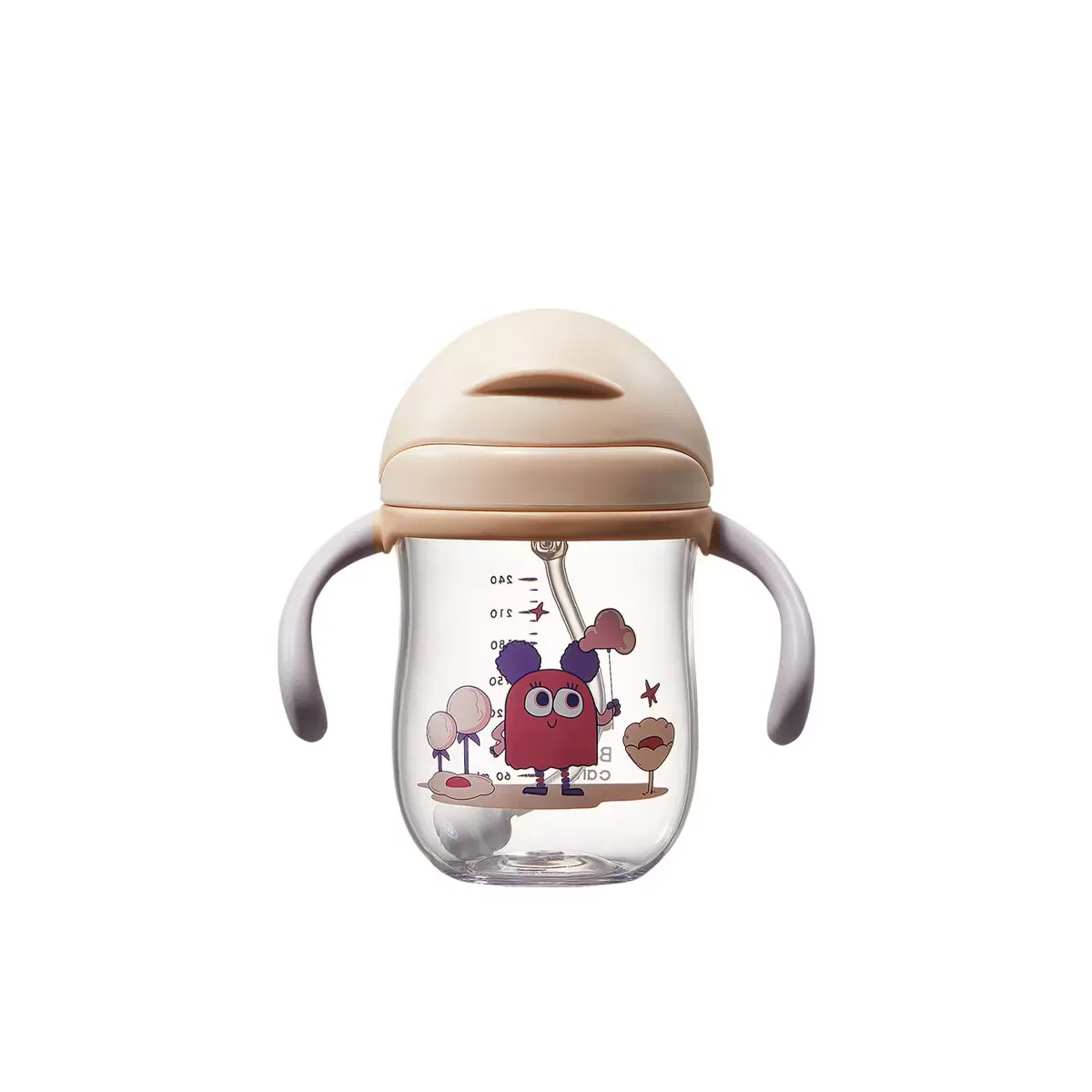 Детская поильник-кружка 240 мл с эргономичной ручкой Classic Baby Training Cup Bc Babycare, Tritan-Pink