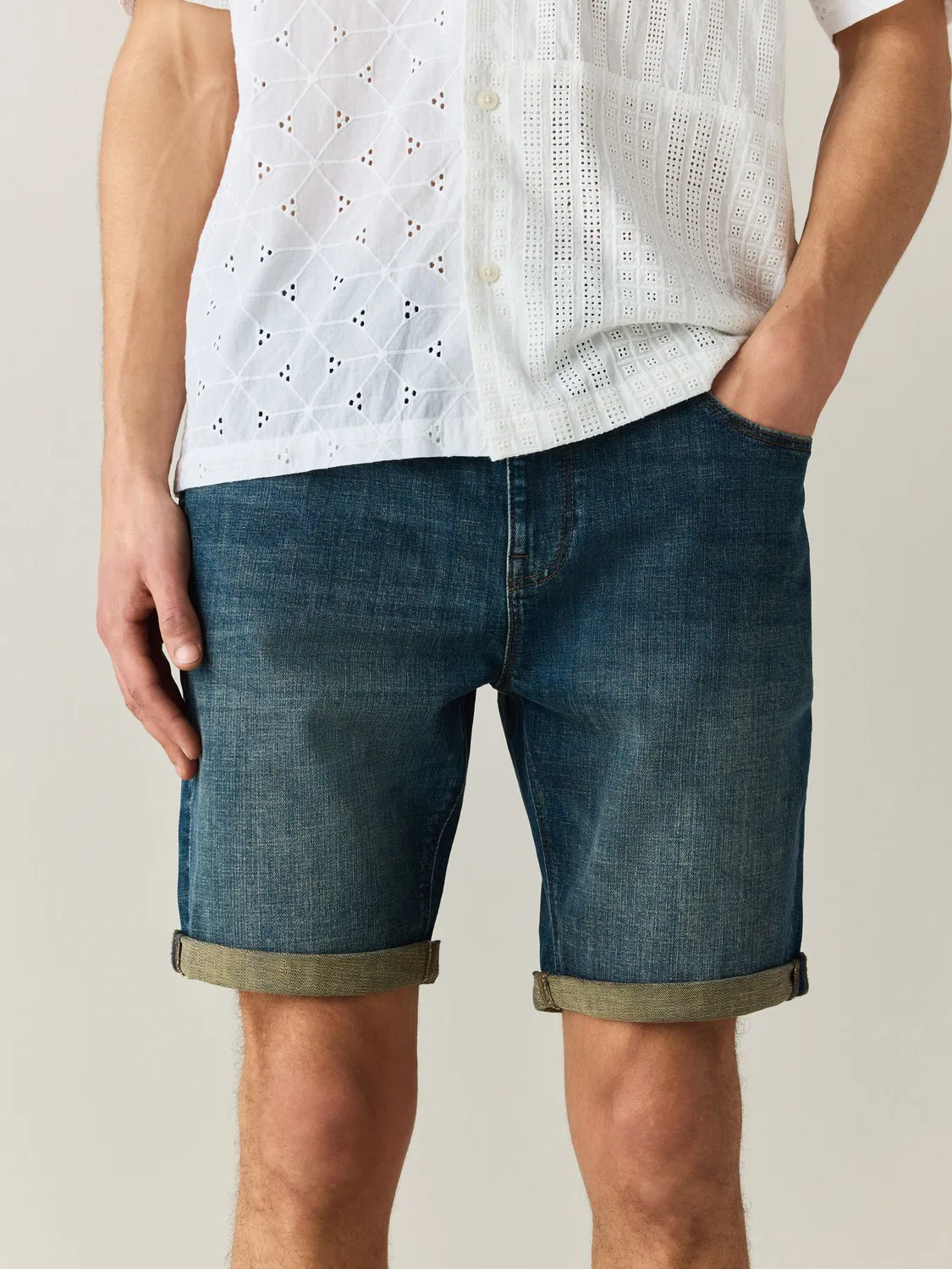 Шорты Slim Fit, джинсовые, Green Tint Next