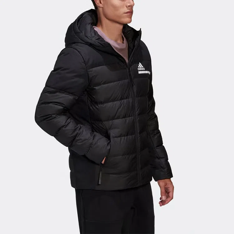 Куртка утепленная с капюшоном Adidas, черный — фото 4