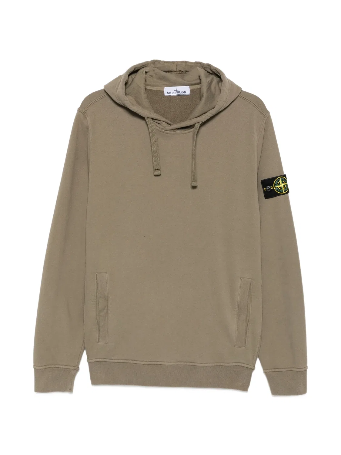 Толстовка с капюшоном зеленая Stone Island, зеленый