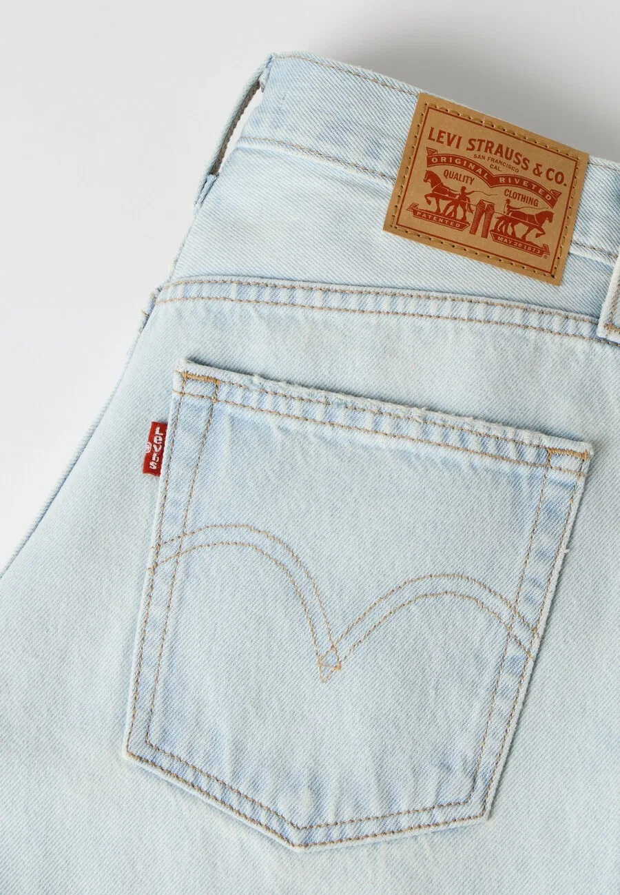 Джинсы LEVI'S Wide leg Jeans 'Middy' небесно-голубого цвета — фото 2
