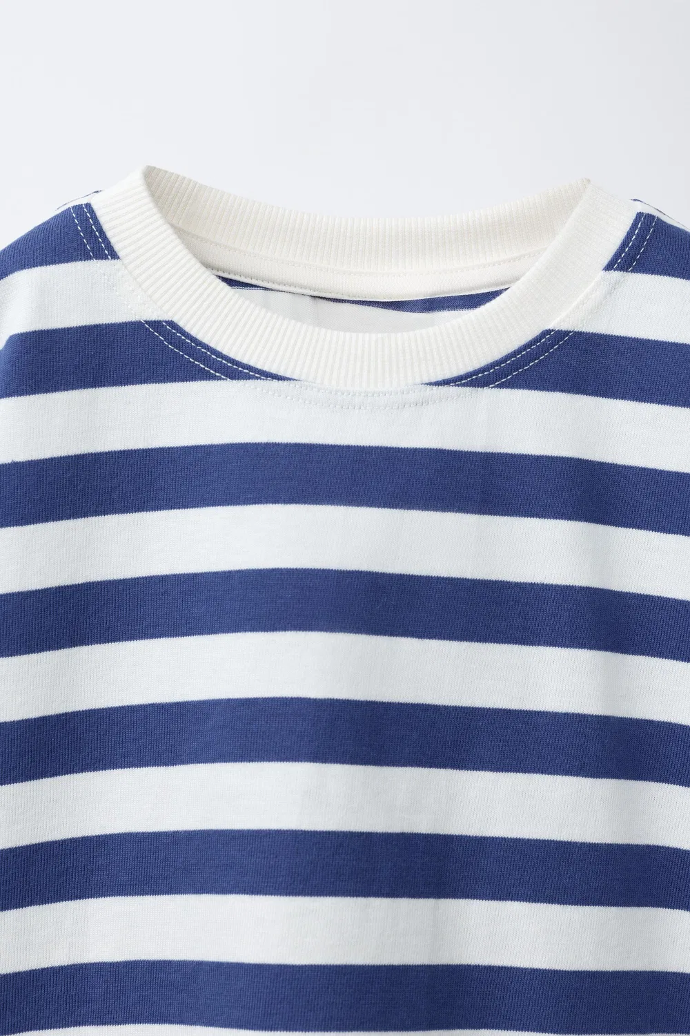 Полосатая футболка ZARA, Blue — фото 3