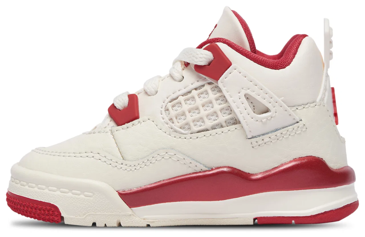 Кроссовки для девочек Retro 4 Jordan, цвет White/Red — фото 2