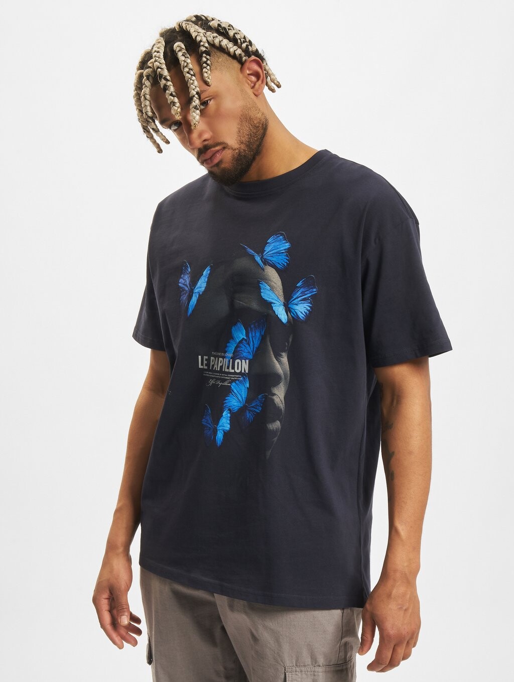 

Футболка с принтом Le Papillon Oversize Upscale by Mister Tee, цвет navy