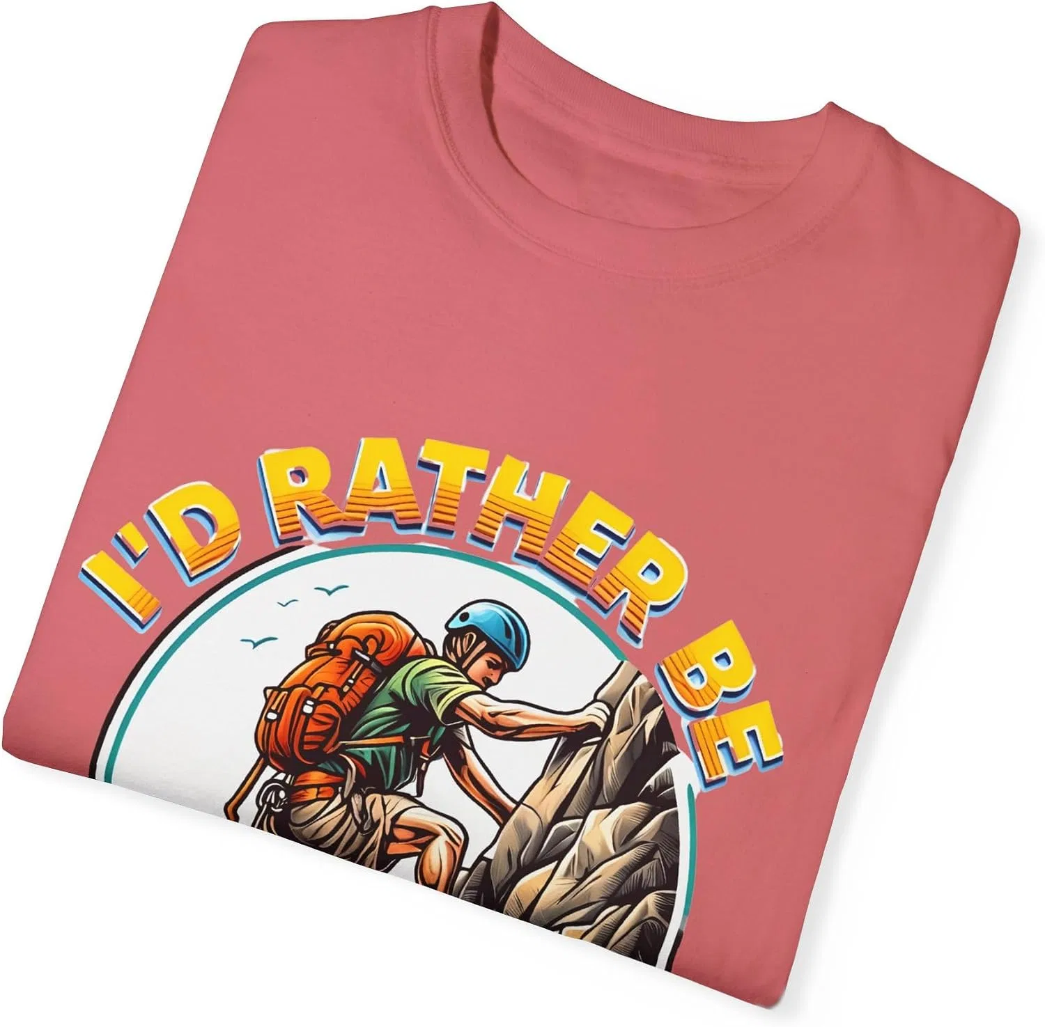 Футболка с принтом Rock Climbing Unisex Comfort Colors 1717, Watermelon — фото 3