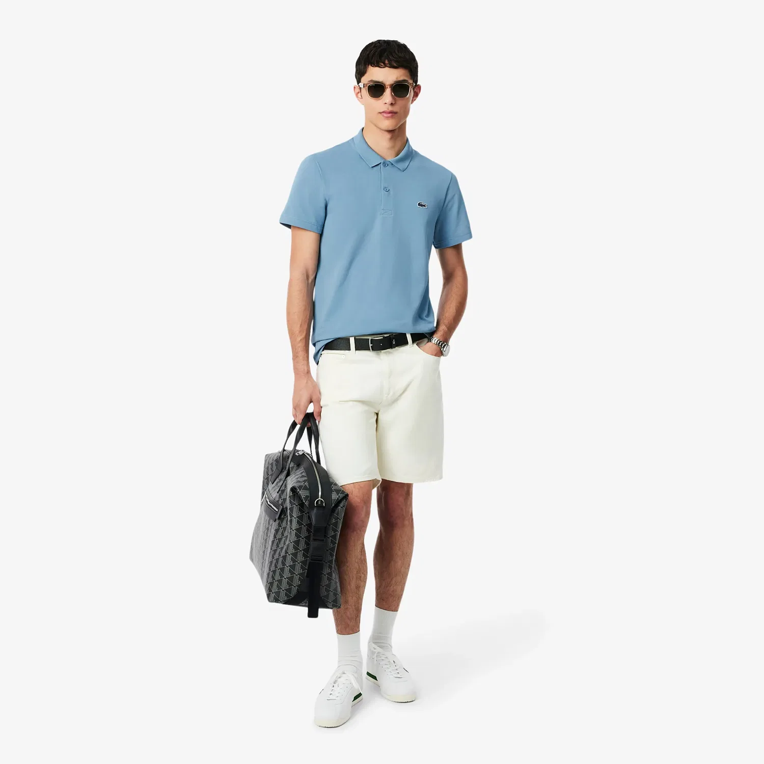 Поло классическое мужское Lacoste, Dunkelblau — фото 3