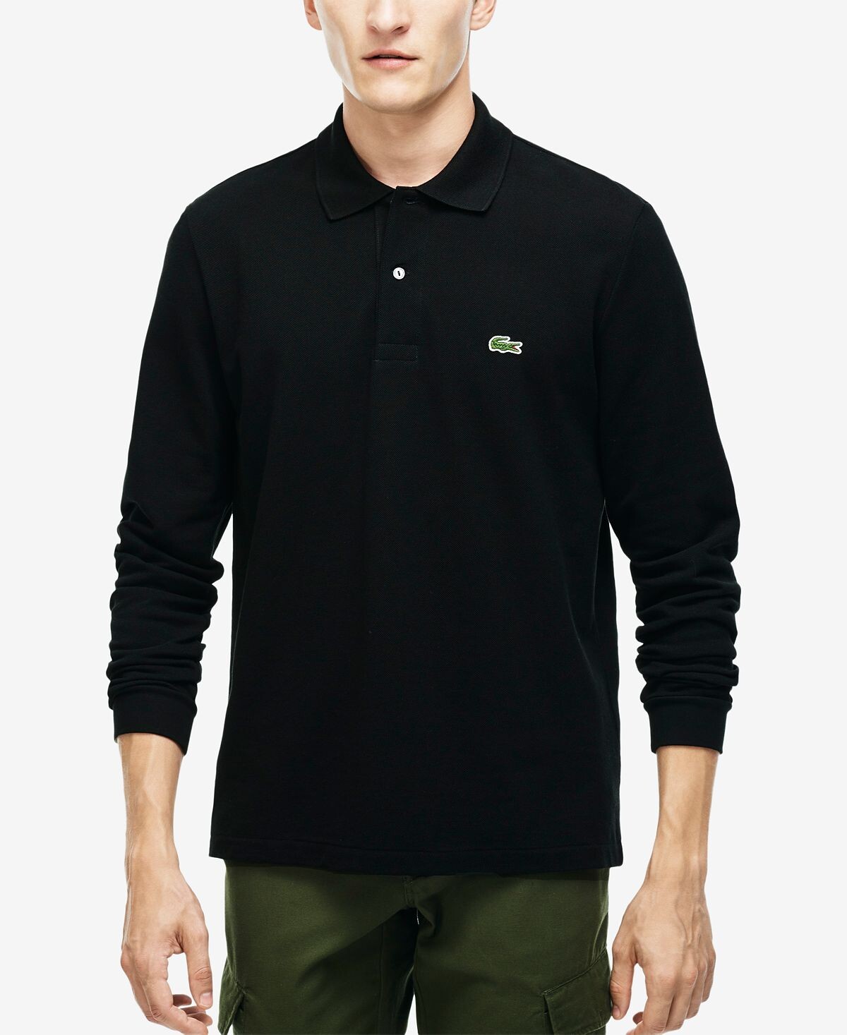 

Мужская классическая рубашка поло с длинным рукавом l.12.12 Lacoste, черный