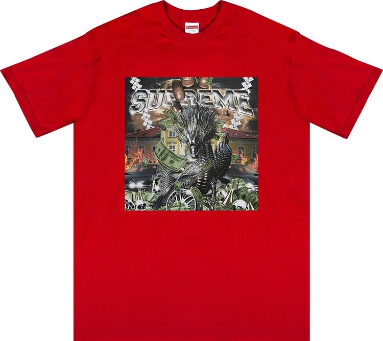 

Футболка Supreme Dragon Tee 'Red', красный