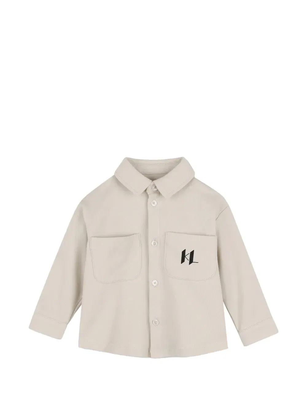 Комплект из трех предметов с логотипом Karl Lagerfeld Kids, бежевый — фото 3