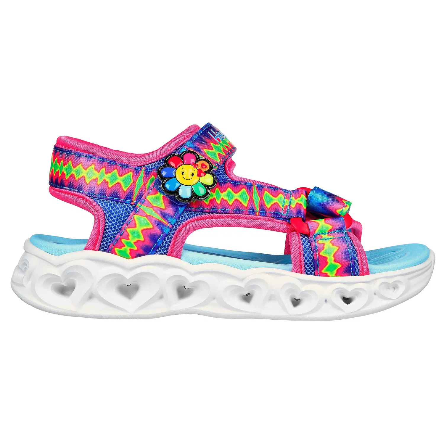 Детские сандалии для девочек с подсветкой Heart Lights Miss Vibrant Skechers, Роза Роза BLAU