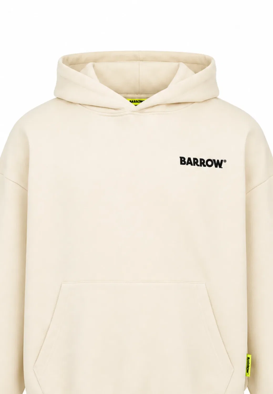 Худи макси с логотипом на спине, унисекс - худи Barrow, Off White — фото 3