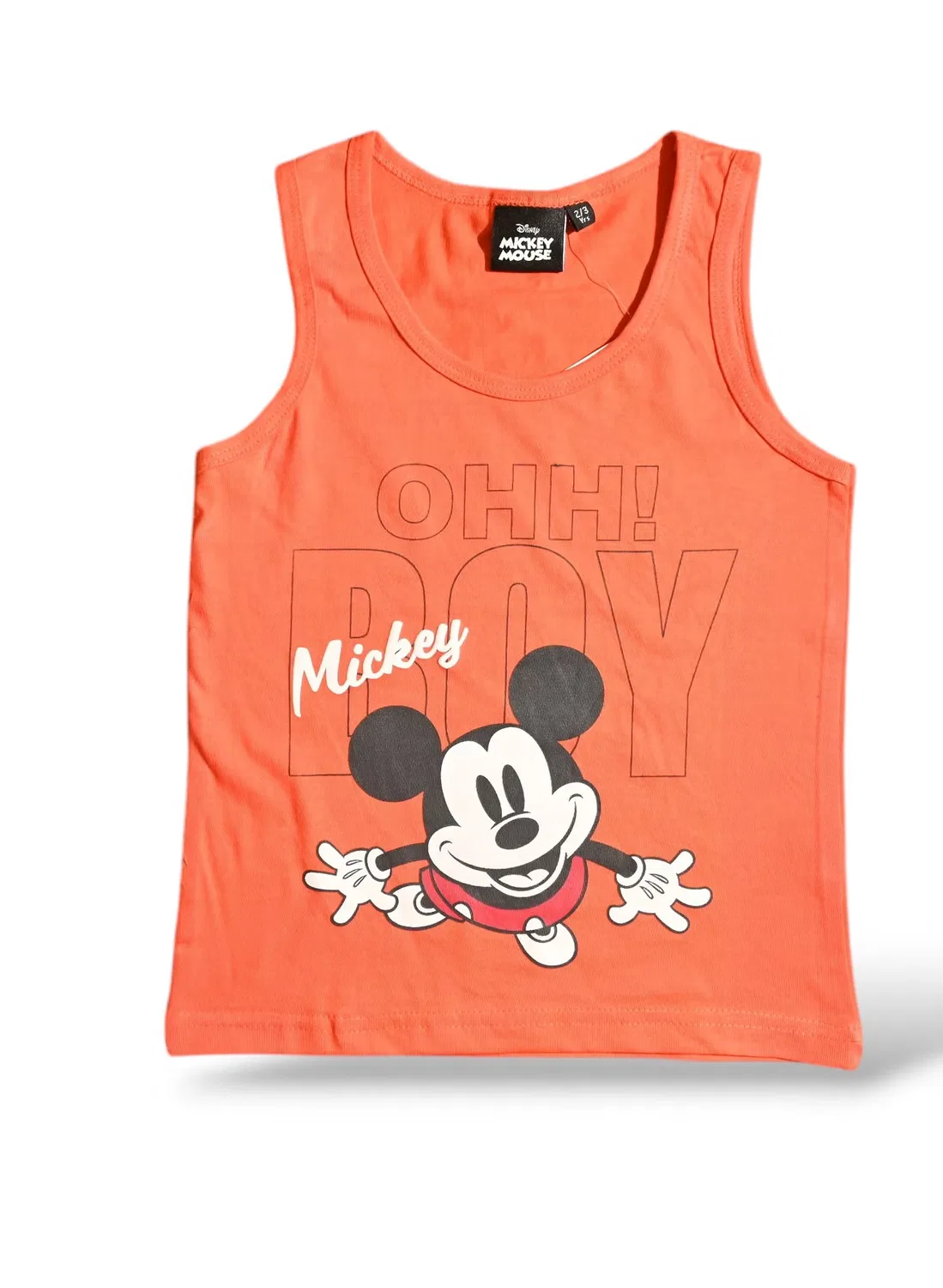 Комплект шорт без рукавов с принтом Mickey Mouse, коралловый — фото 2