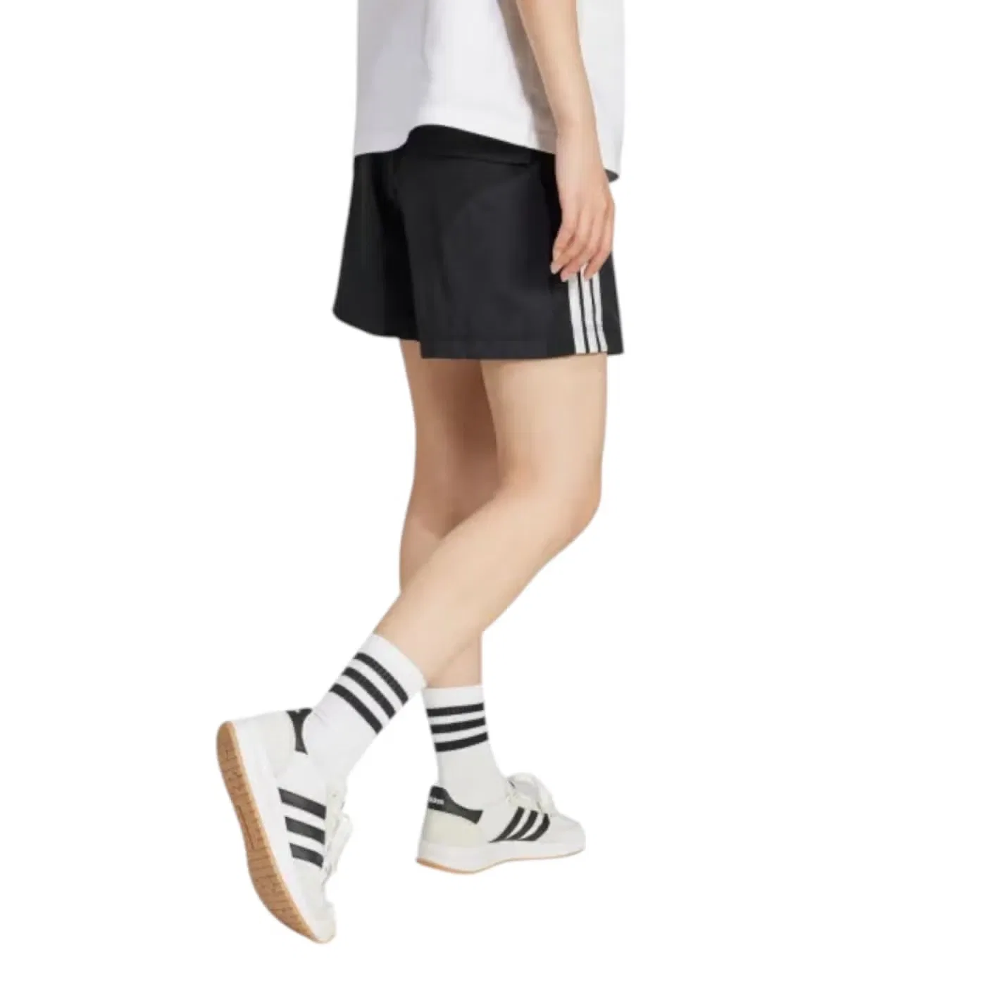 Шорты спортивные с лампасами Adidas, черный — фото 3