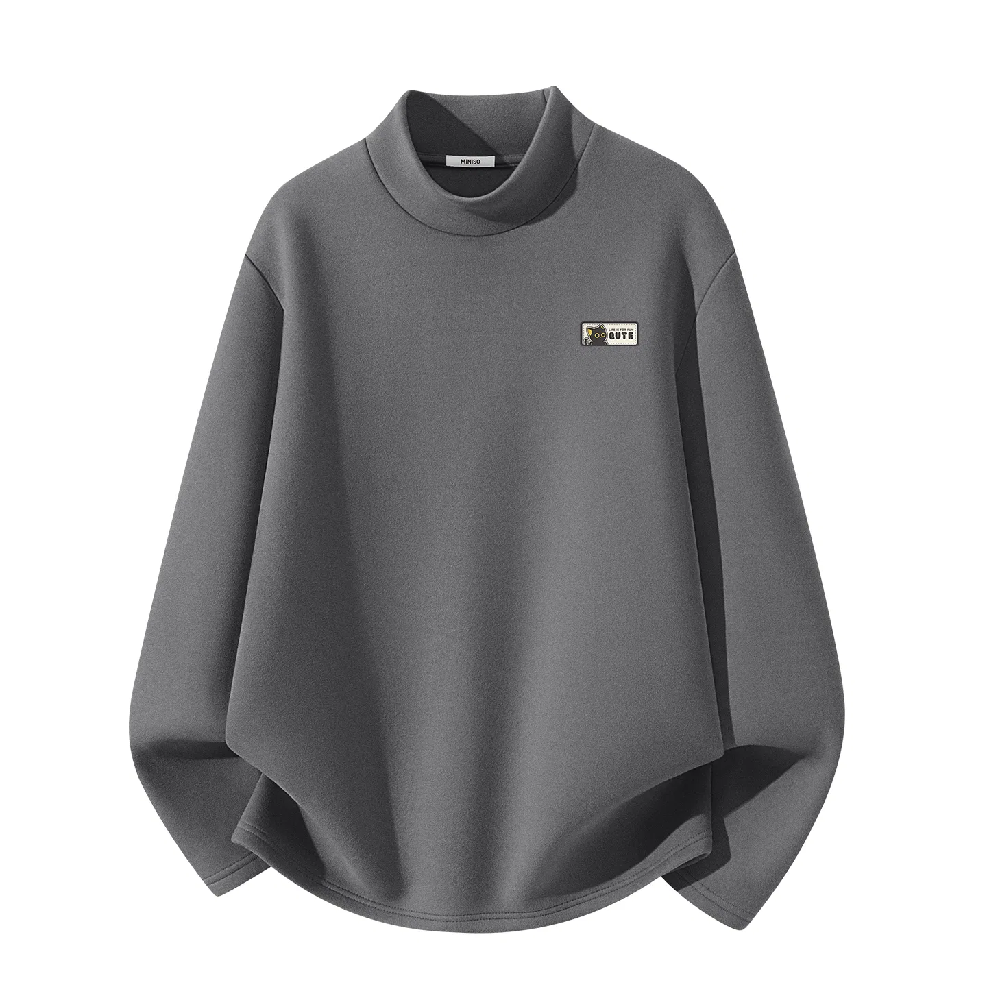 Детская футболка с принтом Cute Cat on Chest Logo MINISO, Gray