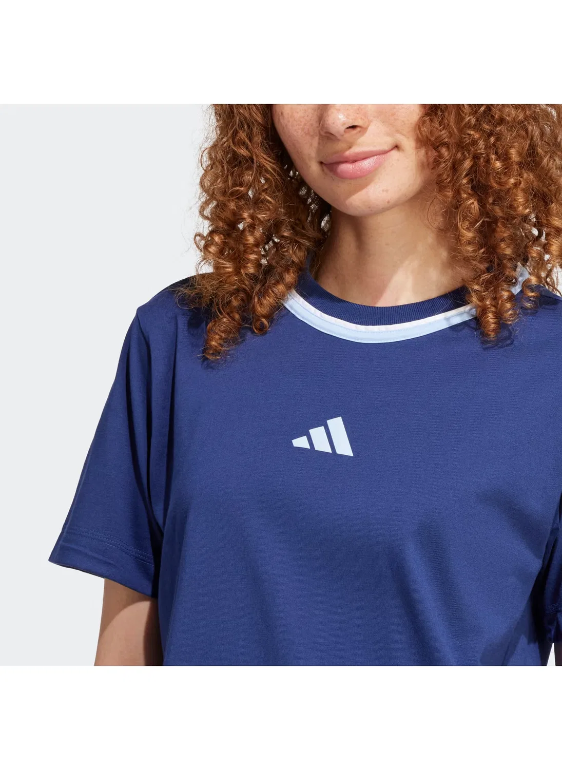Футболка с принтом Essential color pop Adidas, синий — фото 4