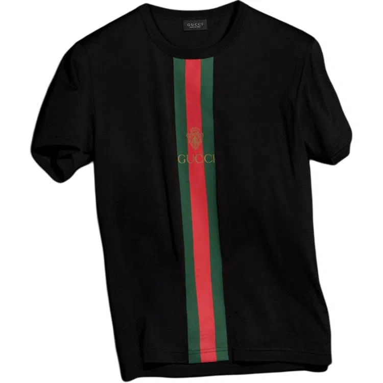 Футболка GUCCI Black, свободный крой, круглый вырез — фото 4