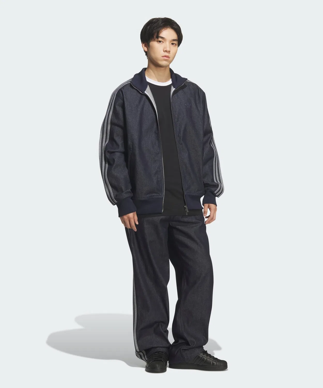 Мужская джинсовая куртка-трактор с принтом Firebird Adidas Originals, Indigo Blue — фото 4