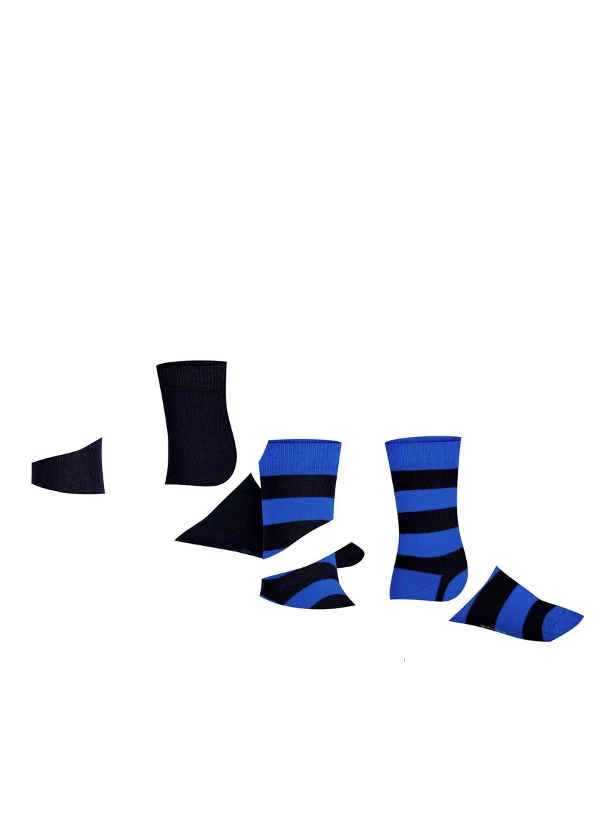 Носки FALKE 'Happy Stripe 2-Pack' черного цвета — фото 3
