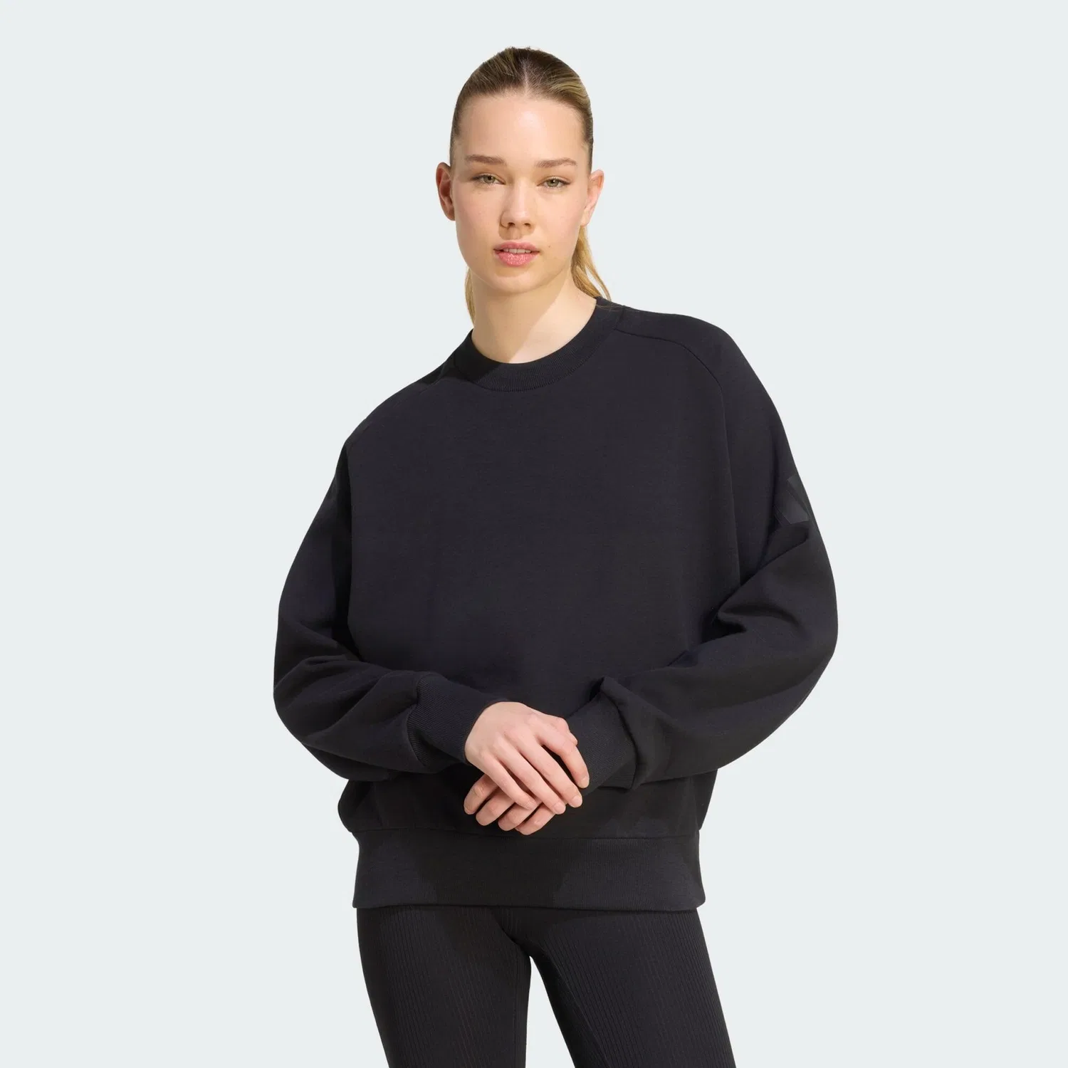 Мужской свитшот свободного кроя Soft Lux Sweatshirt Adidas, Schwarz