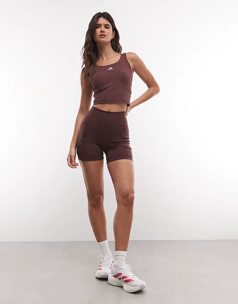 Майка Adidas Performance Three Stripes Studios, бордовый — фото 2