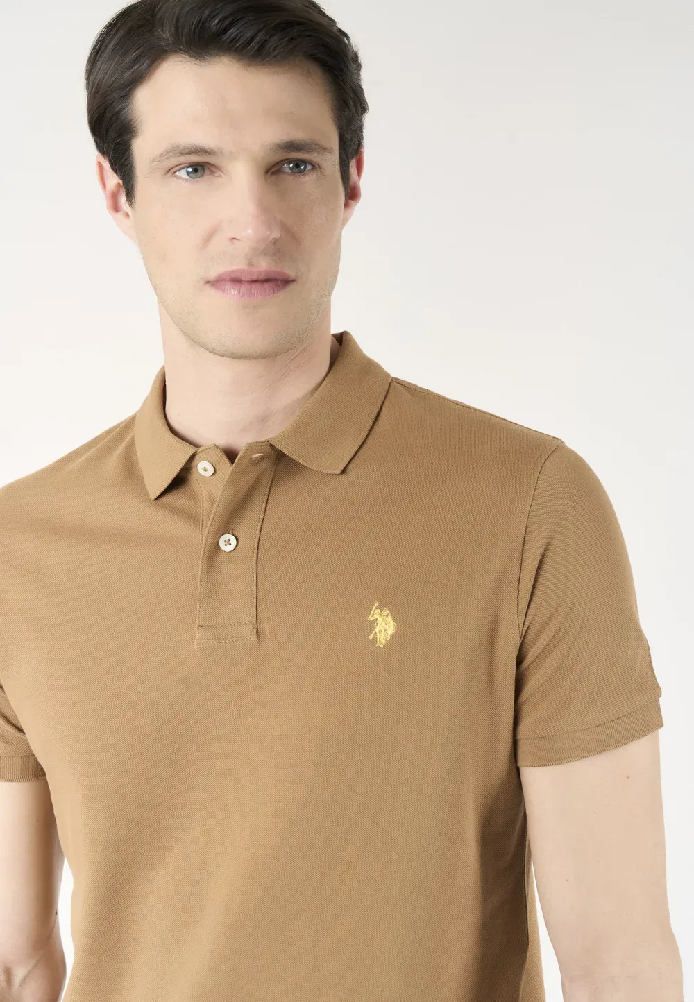 Рубашка поло U.S. Polo Assn., Beige — фото 4