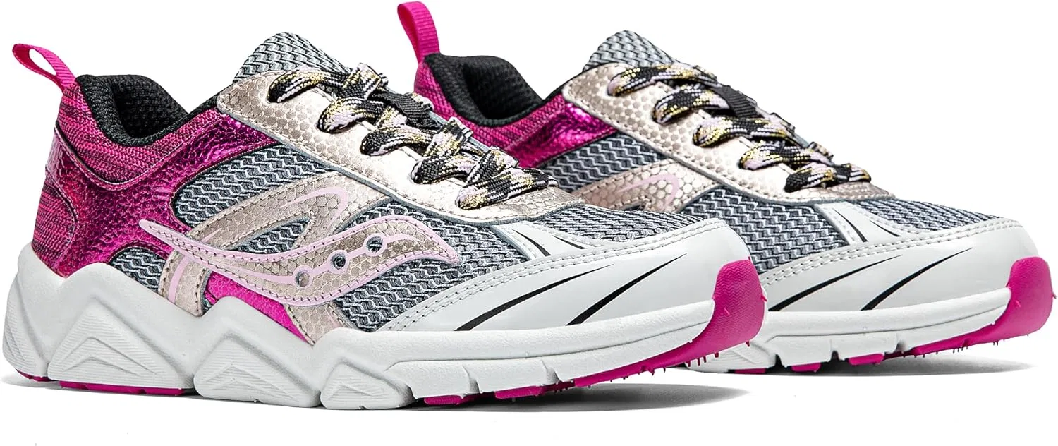 Детские беговые кроссовки для девочек Flash Xt Saucony, Champagne/Pink — фото 2