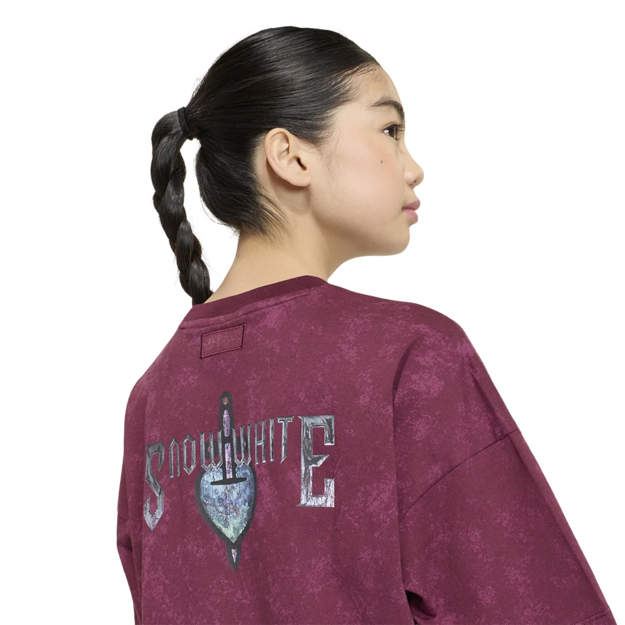 Детская футболка оверсайз с принтом Disney Villains adidas, Maroon — фото 4