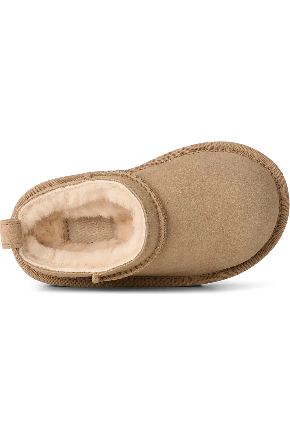 Детские сапоги слипоны на микроподошве Classic Micro UGG, Sand — фото 3