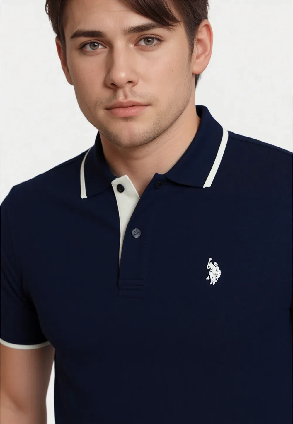 Модная рубашка-поло Kurzarm U.S. Polo Assn., Schwarz — фото 4