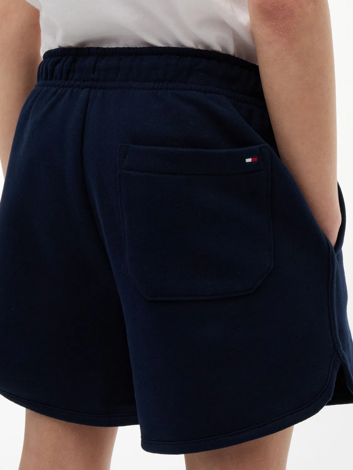 Шорты из футера, с логотипом Tommy Hilfiger, темно-синий — фото 4