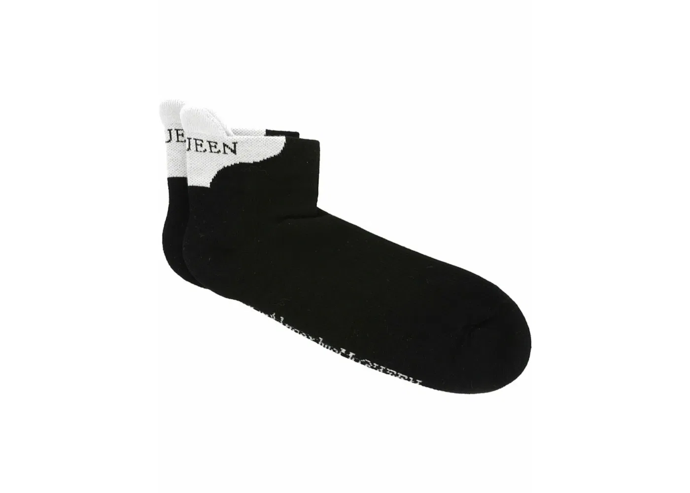 Мужские носки Alexander McQueen Signature Knit Socks, Black Ivory — фото 4