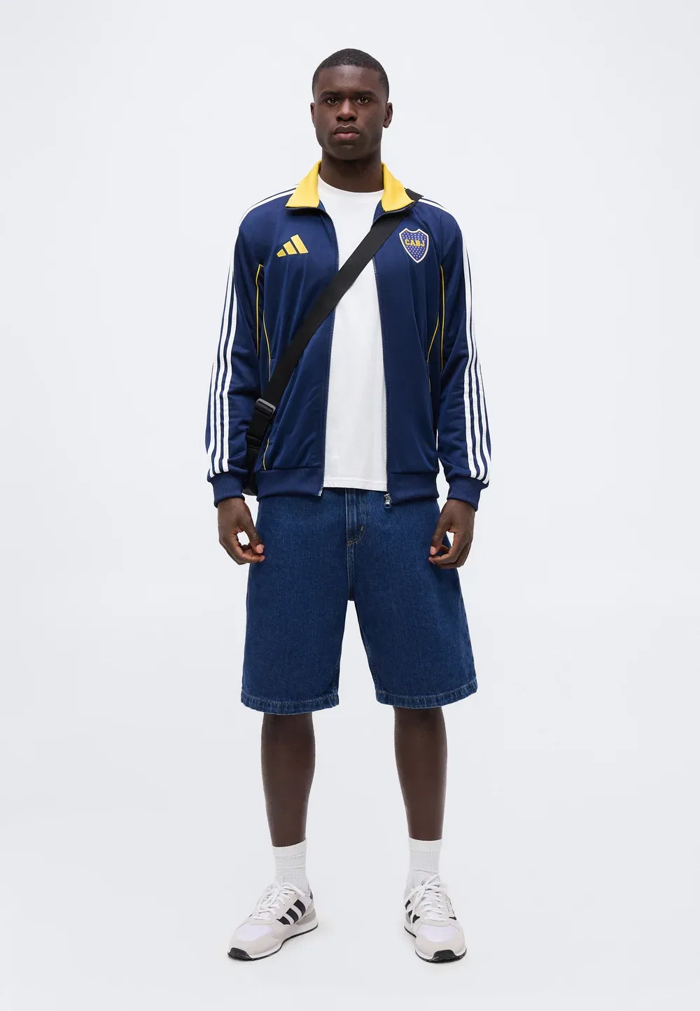 Юбилейная спортивная куртка Boca Juniors - клубная одежда Adidas Originals, Night Indigo — фото 2