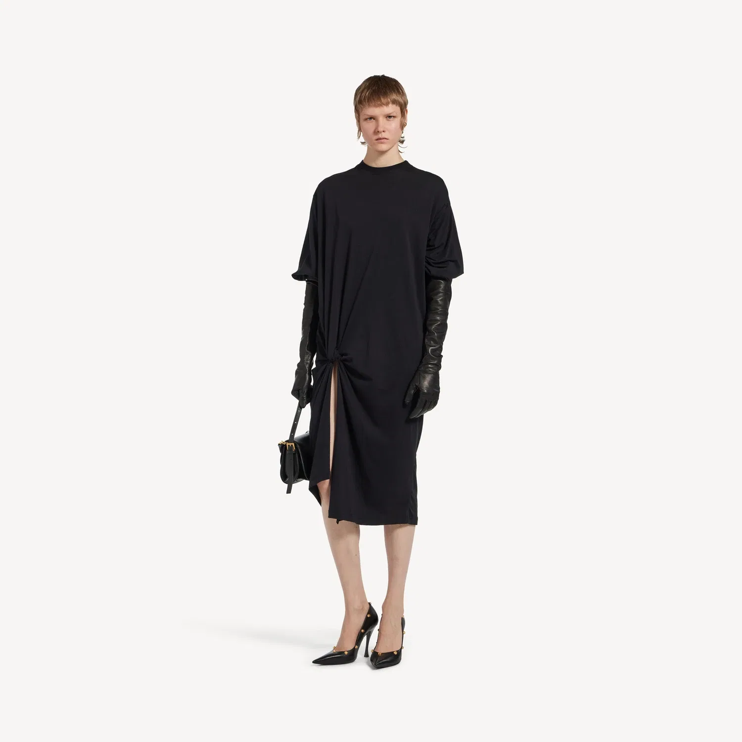 Женское платье Tucked In черного цвета Balenciaga, черный — фото 2
