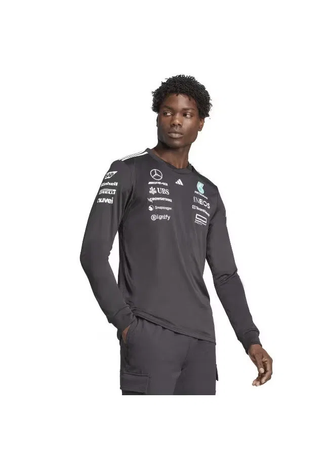 Джерси с длинным рукавом Mercedes - AMG Petronas Formula One Team Adidas, черный — фото 4