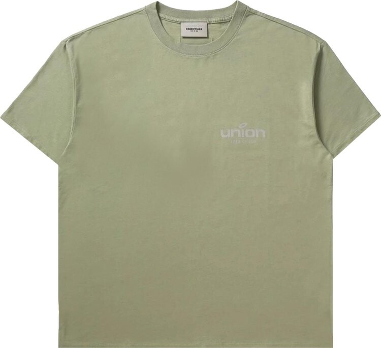 

Футболка Fear of God Essentials x Union Vintage Tee 'Vintage Army', зеленый