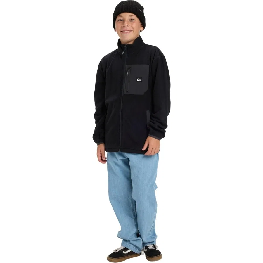 Детская флисовая куртка с молнией Ice Fields Fz Quiksilver, Черный — фото 4