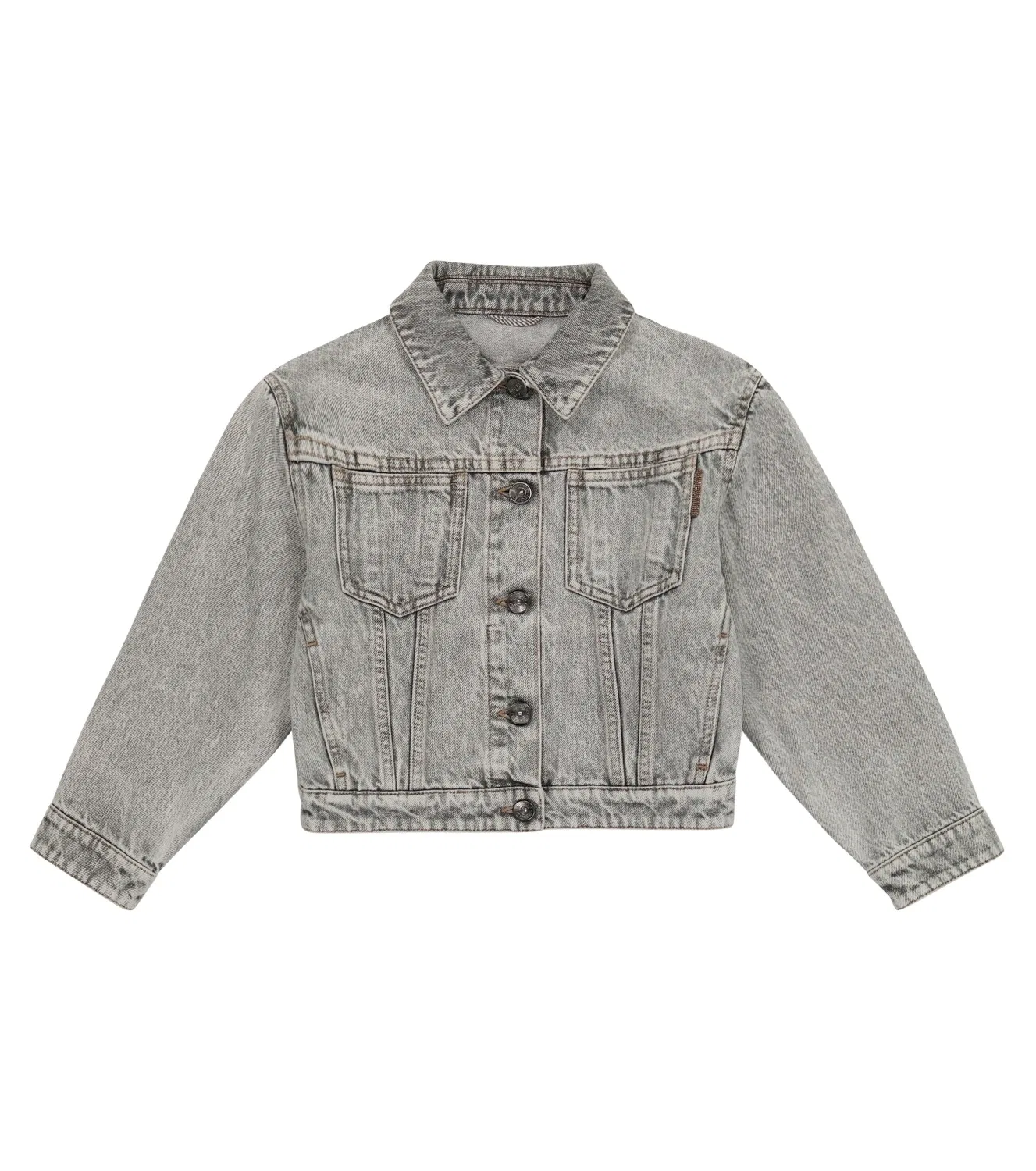 Легкая куртка джинсовая Brunello Cucinelli Kids, синий
