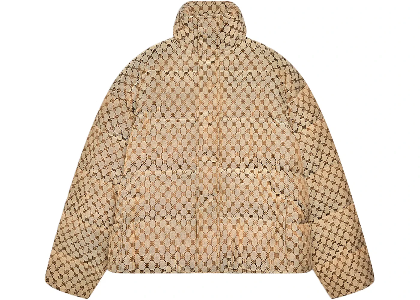 Унисекс пуховик с принтом Hacker BB Gucci, Beige
