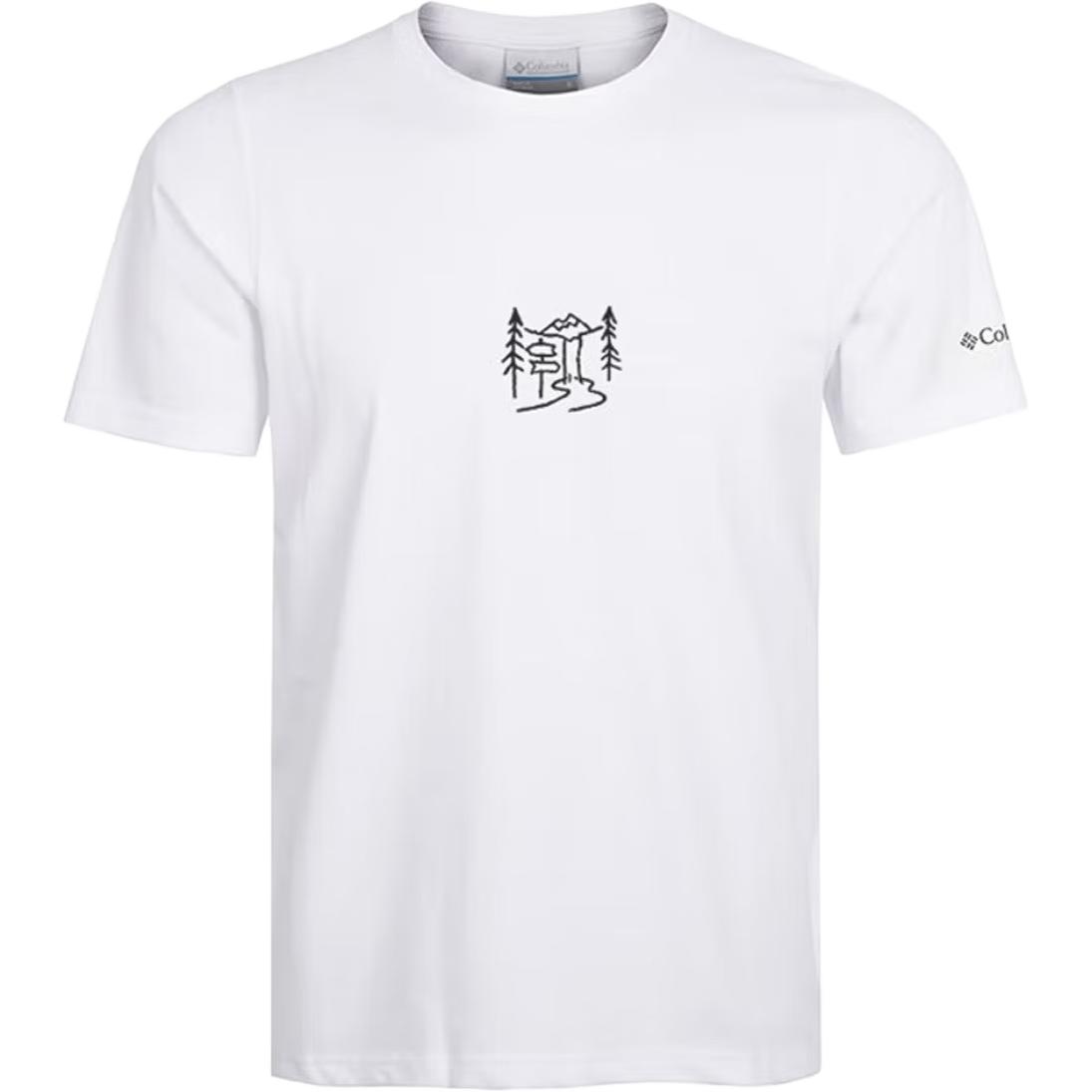 

Мужские футболки с круглым вырезом, средней толщины Columbia, белый/102