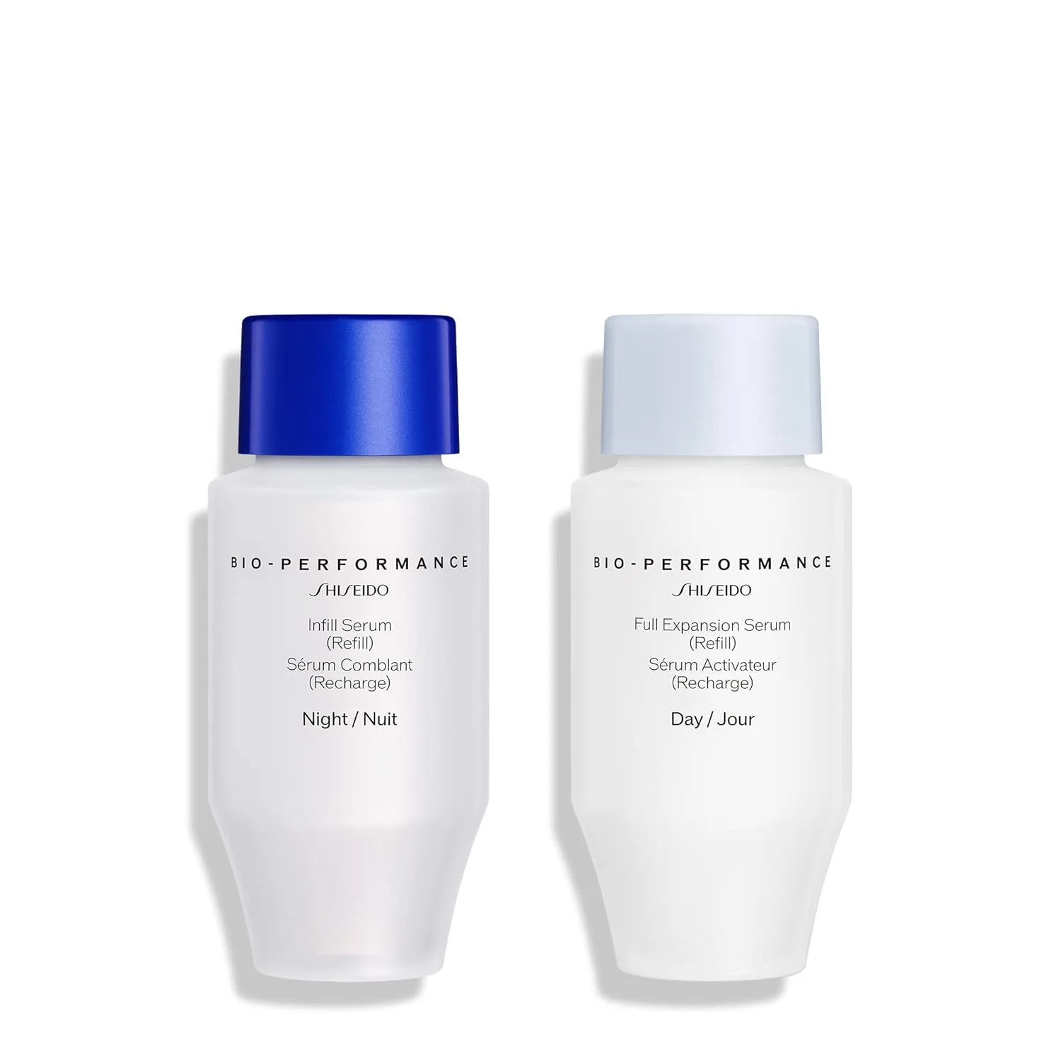 Сменный блок сывороток-филлеров для кожи Shiseido Bio-Performance Skin Filler Serums - двухэтапная система сывороток - дневная и ночная формулы для упругой и подтянутой кожи.