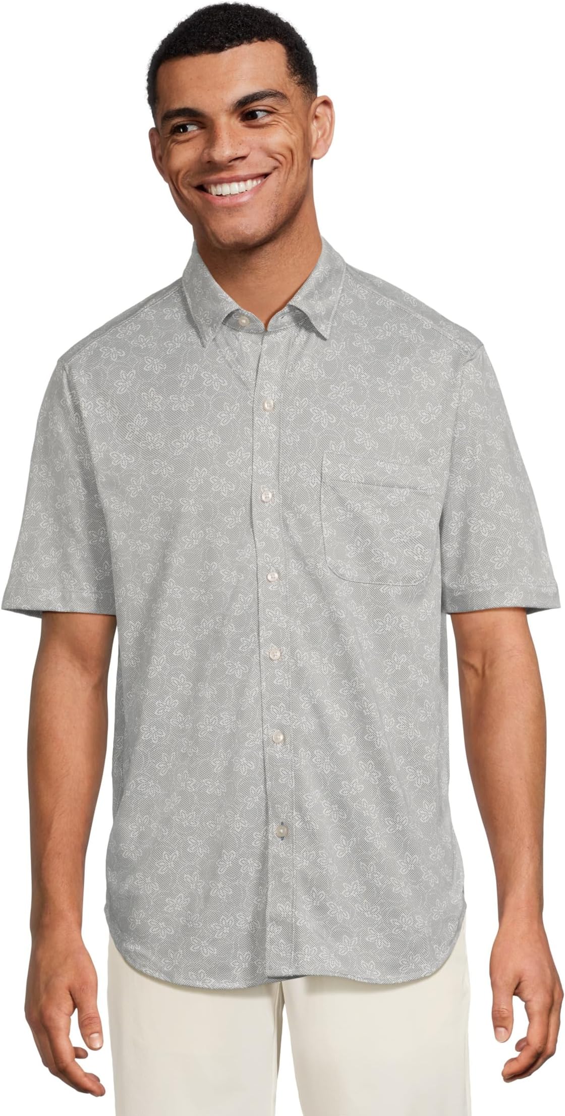 

Мужская рубашка San Lucio Lotus с коротким рукавом Tommy Bahama, Storm Gray