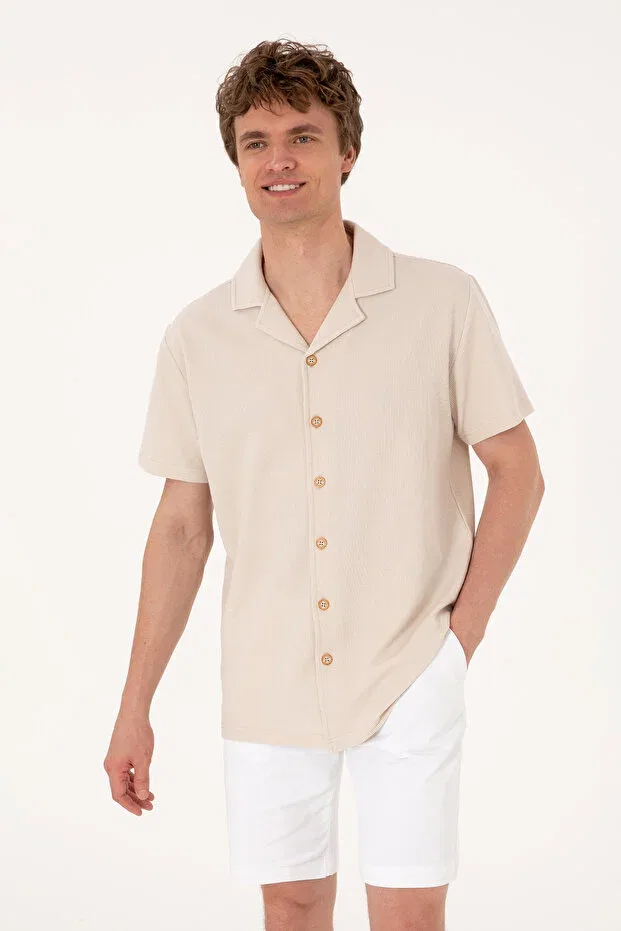 Мужская рубашка с коротким рукавом U.S. Polo Assn., Stone