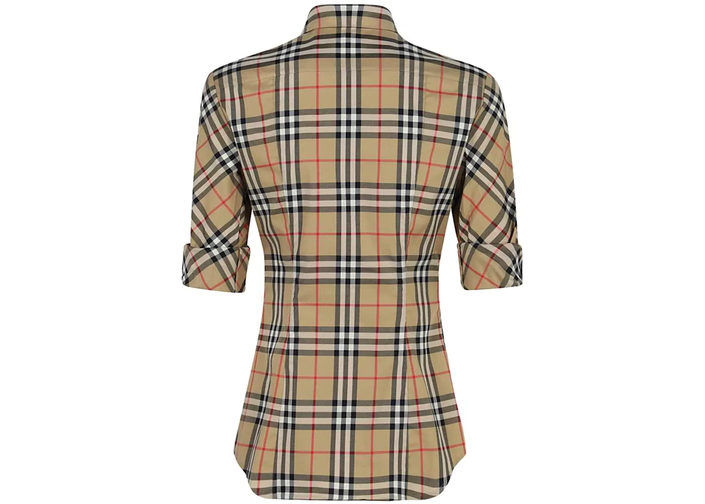 Женская рубашка с принтом Burberry Shirt, Archive Beige — фото 2