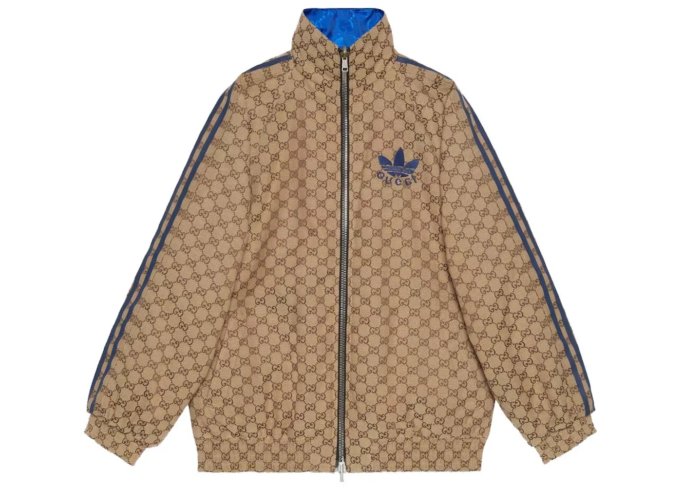 Мужская куртка двусторонняя с принтом GG Monogram Jacket Gucci, Beige/Ebony/Blue