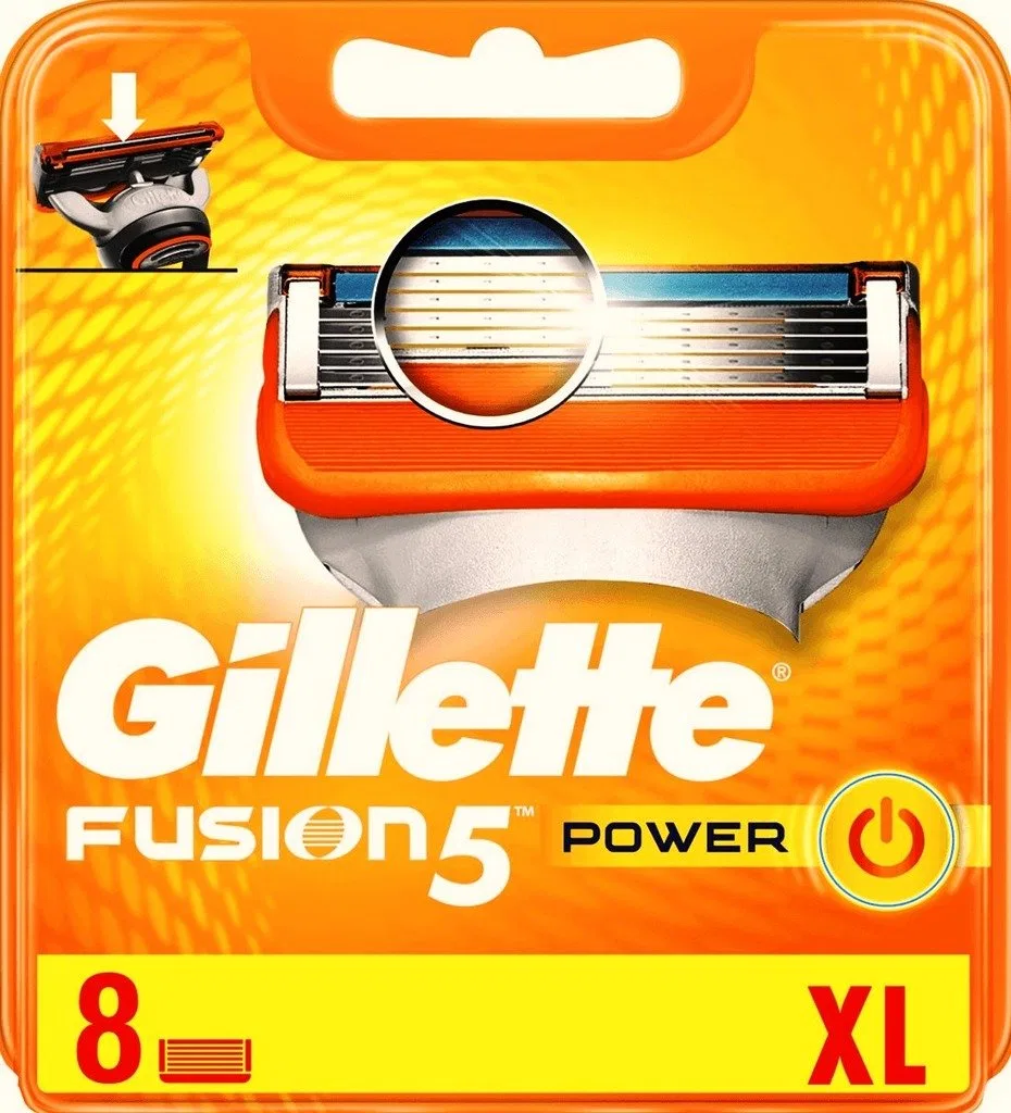 Мужские сменные кассеты для бритвы Gillette Fusion5 Power, 8 шт