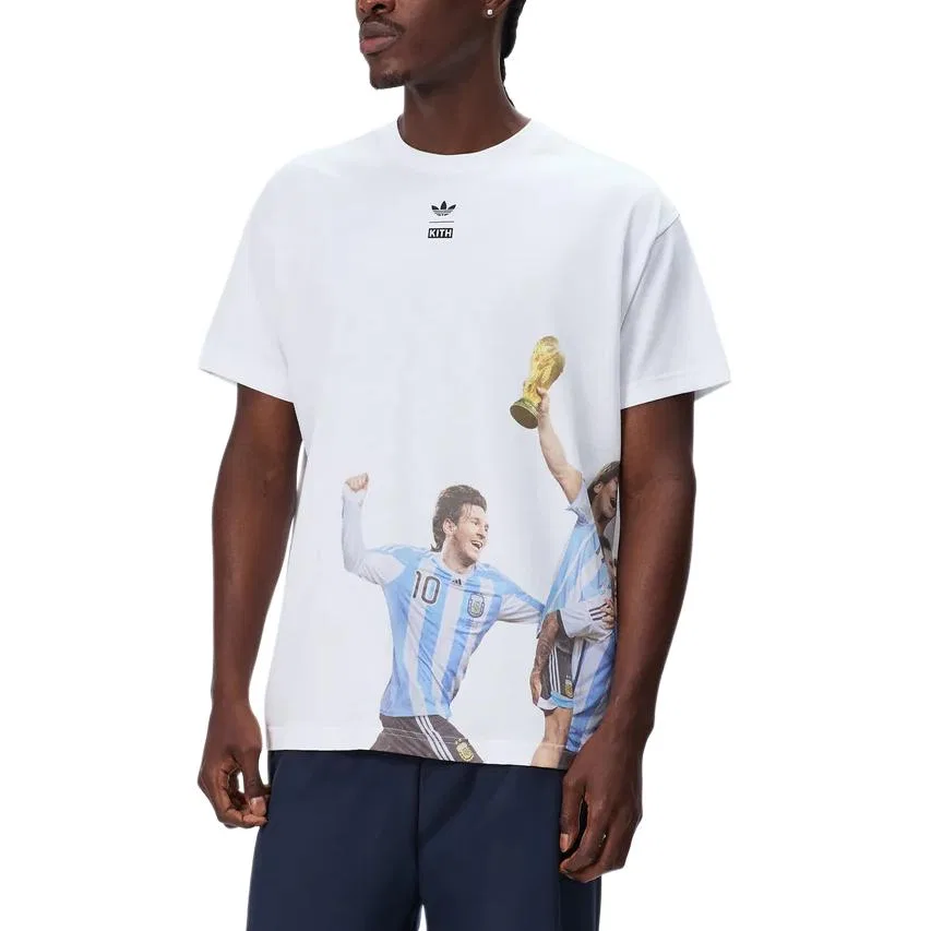 Футболка KITH X MESSI, Adidas Originals, White — фото 4