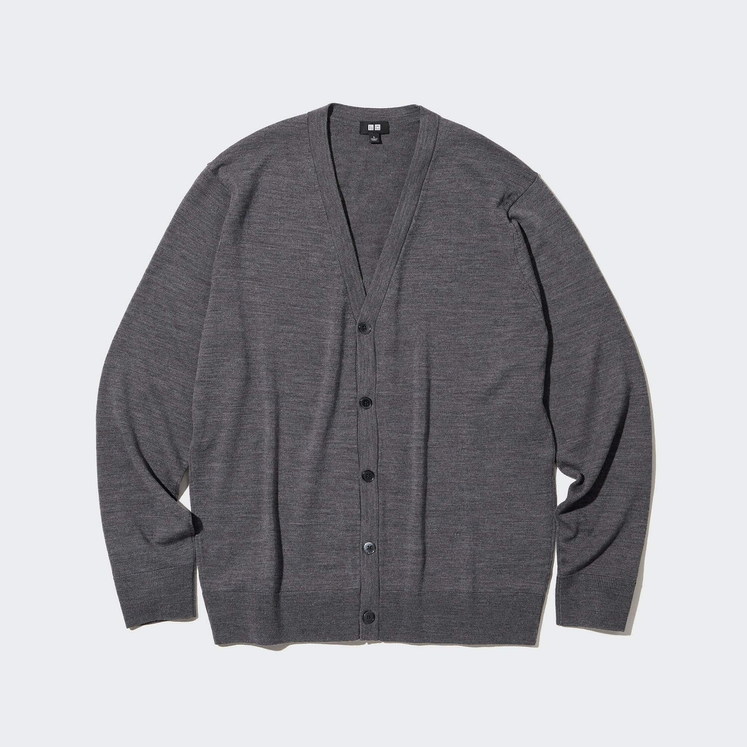 

Кардиган Uniqlo Extra Fine Merino, серый